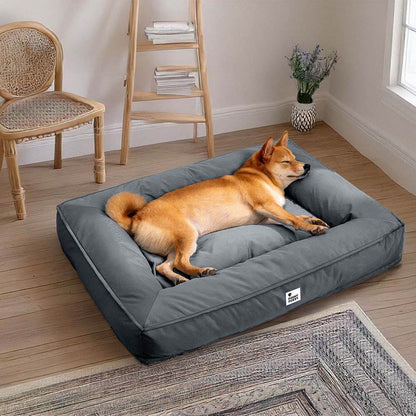 Vollständig Orthopädisches Wasserabweisendes Hundebett mit Rundum-Unterstützung für Große Hunde